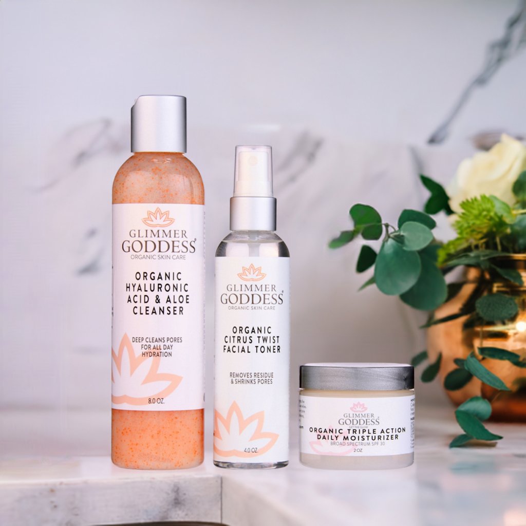 Glimmer Goddess  - Organic 3-Step Anti-Aging Skin Care Routine