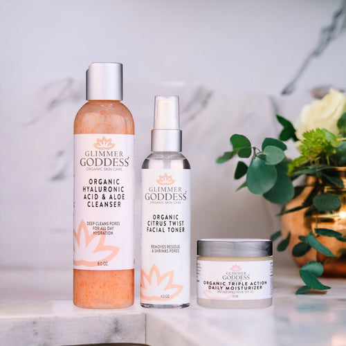 Glimmer Goddess  - Organic 3-Step Anti-Aging Skin Care Routine